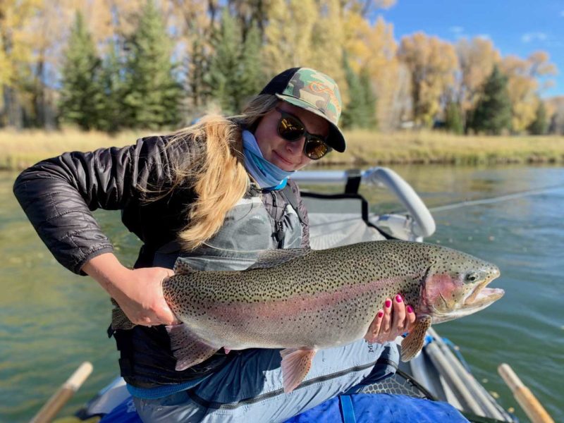 giant trout fishing with women